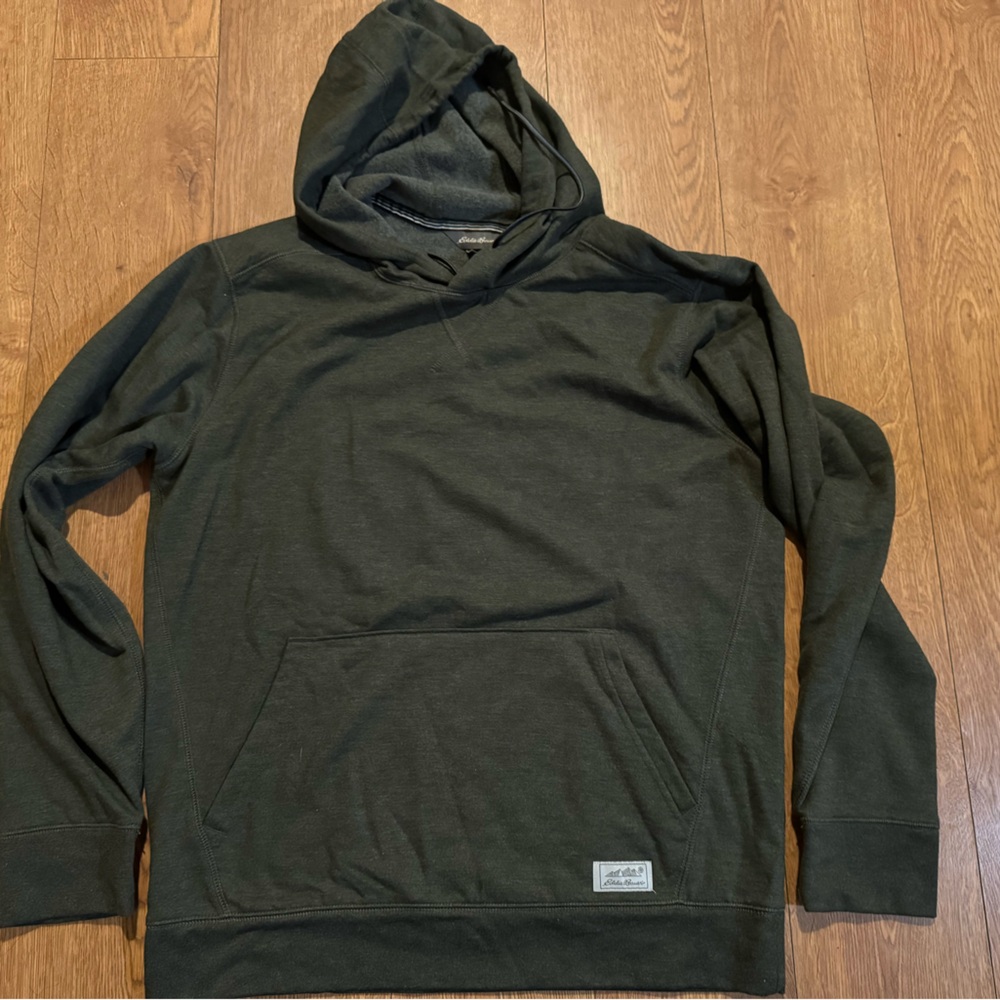 Eddie Bauer Dark Green Pullover Sweatshirt Cozy Casual Layer Size M